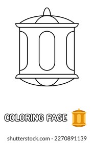 Coloring page with Lantern for kids