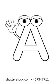 Coloring page - Letter A