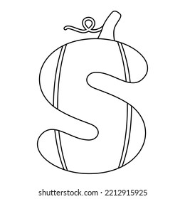 Coloring page with Letter S for kids