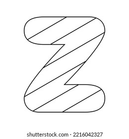 Coloring page with Letter Z for kids