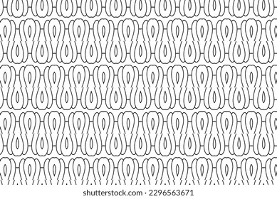 Coloring page with line art pattern. Seamless design vector illustration.