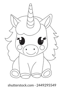 Coloring Page For The Littlest Ones Features A Unicorn