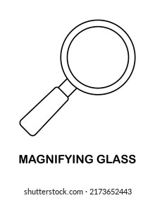 Coloring page with Magnifying Glass for kids