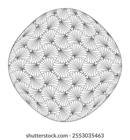 Mandala de página colorida com padrão floral abstrato - ilustração vetorial preto e branco desenhado à mão.