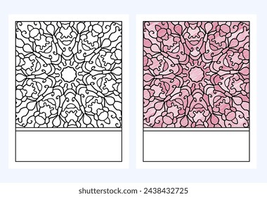 Mandala para colorear con elementos de adorno de Asia Central