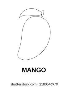 Coloring page with Mango for kids