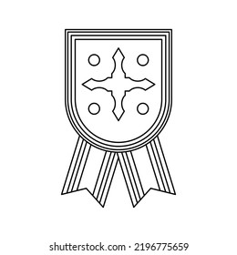 Coloring page with Medal for kids