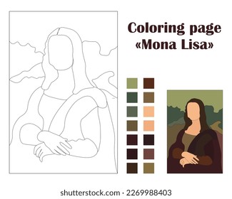 Coloring page The Mona Lisa 