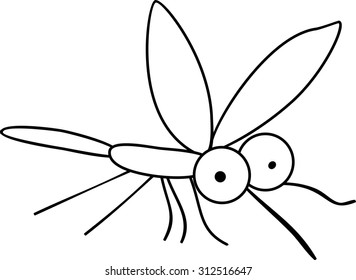 Coloring page mosquito