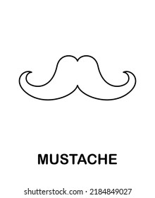 Coloring page with Mustache for kids
