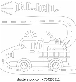 Coloring page on white background illustration vector