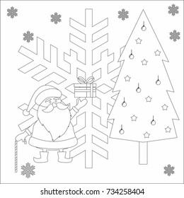 Coloring page on white background illustration vector