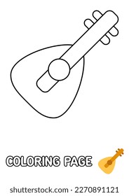 Coloring page with Oud for kids