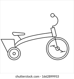 Coloring Page Outline Bicycle Simple Shapes Stock Vector (Royalty Free ...