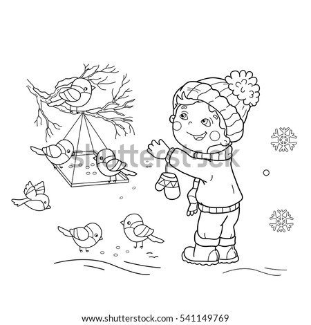 Winter Bird Feeder Coloring Page Coloring Pages