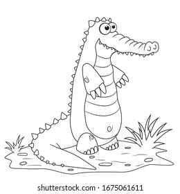 cartoon crocodile coloring pages