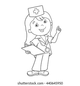 Nurse Coloring Book Images Stock Photos Vectors Shutterstock