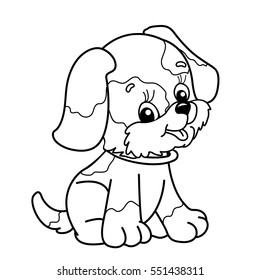 Download Dog Coloring Page High Res Stock Images Shutterstock