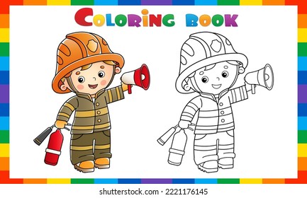 occupations coloring book clipart