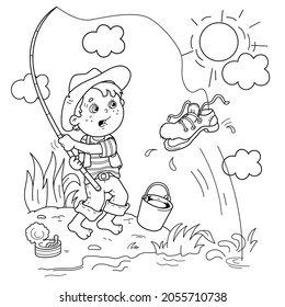 Fishing Coloring Book Vector Art, Icons, and Graphics for Free Download