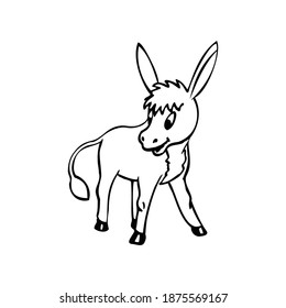 Coloring Page Outline of cartoon sheep. Coloring book for kids.