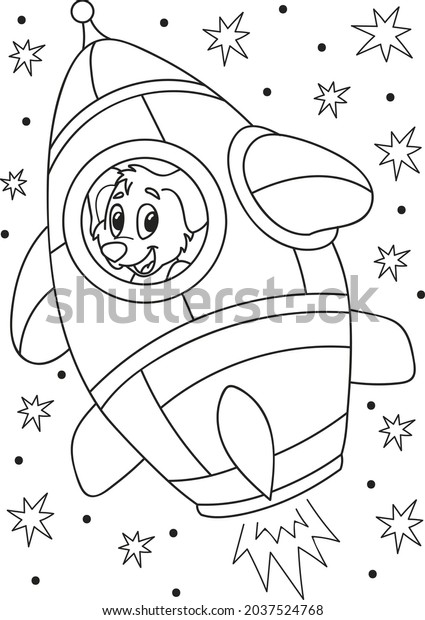 Coloring Page Outline Cartoon Smiling Cute Stock Vector (Royalty Free ...