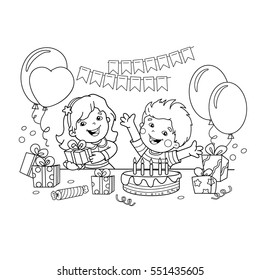 Happy Birthday Coloring Book Images, Stock Photos & Vectors | Shutterstock