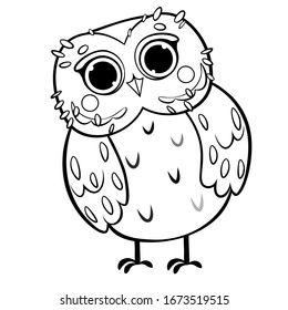 Printable Coloring Page Outline Cute Cartoon Stock Vector (Royalty Free ...