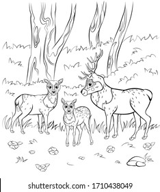 1,834 Reindeer Coloring Page Images, Stock Photos & Vectors | Shutterstock