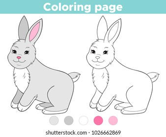 Hand Drawn Cute Bunny Isolated On Stock Vector (Royalty Free ...