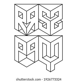 Coloring Page P Q R S Stock Vector (Royalty Free) 1926773324 | Shutterstock