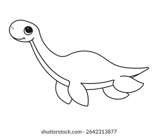 Colorir a página com uma foto de um dinossauro bonito. Livro de colorir para crianças e adultos.