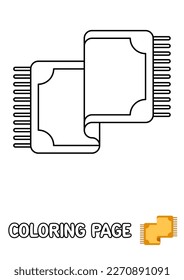 Coloring page with Prayer Rug for kids
