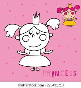 coloring page princess