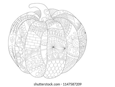 coloring page with pumpkin