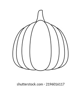 Coloring page with Pumpkin for kids