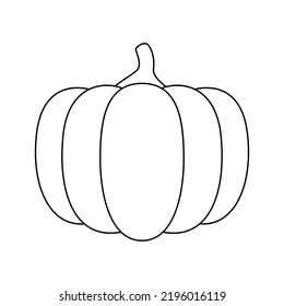 Coloring page with Pumpkin for kids