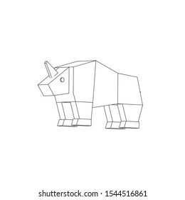 coloring page of the rhinoceros