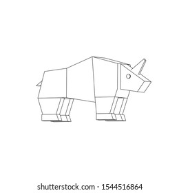 coloring page of the rhinoceros