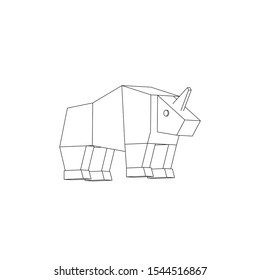 coloring page of the rhinoceros