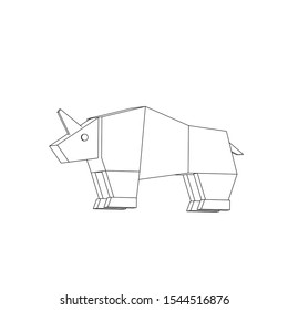 coloring page of the rhinoceros