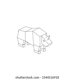 coloring page of the rhinoceros