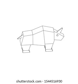 coloring page of the rhinoceros