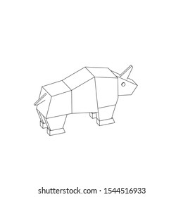 coloring page of the rhinoceros