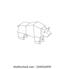coloring page of the rhinoceros