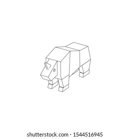 coloring page of the rhinoceros