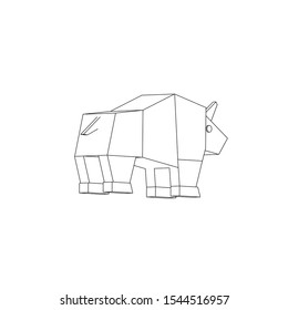 coloring page of the rhinoceros