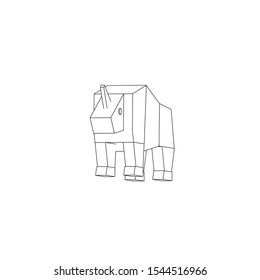 coloring page of the rhinoceros