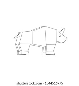 coloring page of the rhinoceros