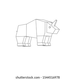 coloring page of the rhinoceros